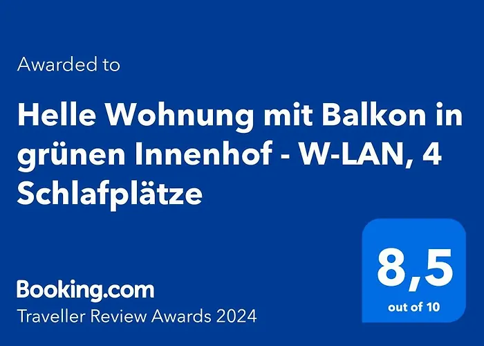 Helle Wohnung Mit Balkon In Gruenen Innenhof - W-Lan, 4 Schlafplaetze